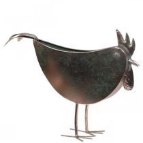 Artikel Blomkruka Kyckling Metall Fågel Metallic Rosé 51×16×37cm