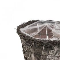 Artikel Blomkruka växtkruka rund björkbarkrankor Ø28cm H15cm