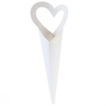 Artikel Blompåse rosor presentförpackning vit 46cm 12 st