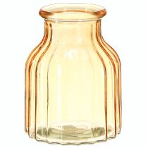 Artikel Blomvas glas orange retrodesign Ø11cm H14,5cm 2st