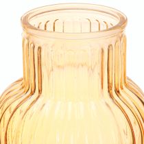 Artikel Blomvasglas i orange retrospår Ø13,5cm H20cm