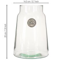 Artikel Blomvas glas klar vas för dekoration i glas H20cm