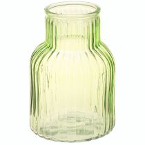 Artikel Blomvas retro grön glasvasspår Ø13,5cm H20cm