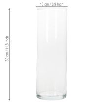 Artikel Blomvas, smal glascylinder, kan användas som glasvas eller hög dekorativ glasvas, 30 cm