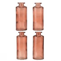 Artikel Blomvas Mini Glas Dekorativ Retro H13cm Orange 4st