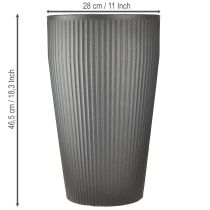 Artikel Golvvas plastplanter antracit Ø28cm H46,5cm