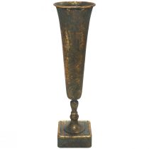 Golvvas metall guldgrå vas antik look Ø15,5cm H57cm