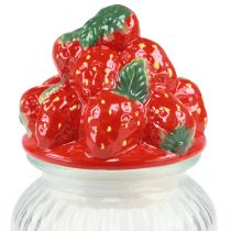 Artikel Godisburk med lock jordgubbskaksburk Ø11cm H18cm