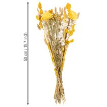 Artikel Torkad blombukett med rosor gjorda av Sola-trä. Elegant bukett för naturlig heminredning. 50 cm
