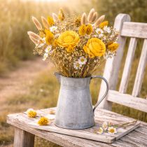 Artikel Torkad blombukett med rosor gjorda av Sola-trä. Elegant bukett för naturlig heminredning. 50 cm