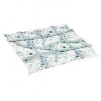 Artikel Brödkorg, tyg, eukalyptus, förvaringsbehållare, vit, grön, bomull, dekoration, 20x20x7cm