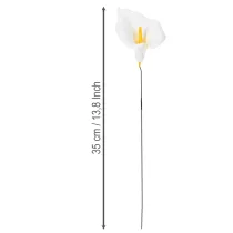 Artikel Konstgjord kallalilja med gul ståndare, dekorativa blommor, 35 cm, 10 st