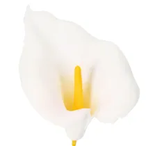 Artikel Konstgjord kallalilja med gul ståndare, dekorativa blommor, 35 cm, 10 st