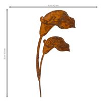 Artikel Trädgårdspåke Callablomma rost för gravar och blomsterhandel 25cm 6st