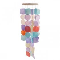 Capiz vindspel hängande dekorationsskal pärlemor Ø14cm 67cm