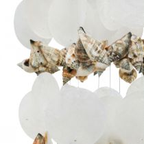 Artikel Capiz vindspel hängande dekorationsskal pärlemor Ø17cm 70cm