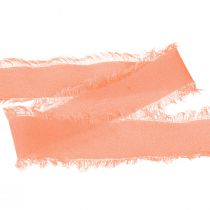 Artikel Chiffongband orange pastell tyg band fransar 40mm 15m