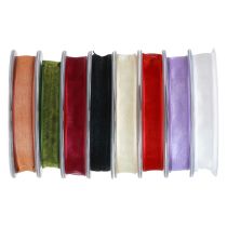 Chiffongband organzaband 15mm 20m olika färger