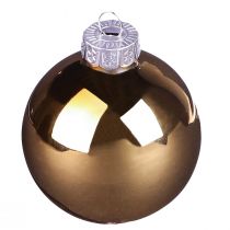 Artikel Julgranskulor guldbruna mix glaskulor Ø5cm 24 st