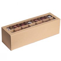 Artikel Julgranskulor silver aprikos glaskulor Ø5cm 24 st