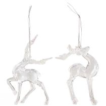Artikel Julgransdekoration rådjur dekorativ figur akryl 12,5/15cm 2st