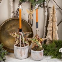 Artikel Julgranspynt, adventspynt, stjärnhängen gyllene B30cm 4 st
