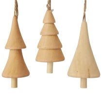 Artikel Julgransdekorationer trägran, trähänge naturlig 7-8cm 12 stycken