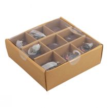 Artikel Julgransdekorationer vintage juldekorationer glas Ø5cm 9st