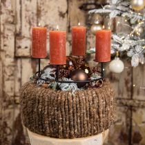 Artikel Julgransdekorationer, julkulor, grankula mix brun H4,5cm Ø4cm äkta glas 24st