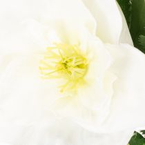 Artikel Konstgjord julrosblommabukett, vit, konstgjord juldekoration