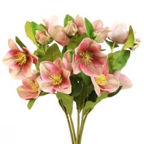 Artikel Elegant bukett rosa julrosor – 35 cm 6 st.