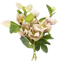 Artikel Konstgjord julrosdekoration, 30 cm knippe med 4 stycken