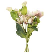Artikel Konstgjord julrosdekoration, 30 cm knippe med 4 stycken
