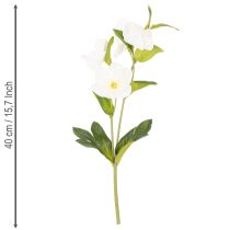 Artikel Julros Konstgjord Blomma Vit Dekorativ Konstgjord Blombukett, 40 cm, 4 st