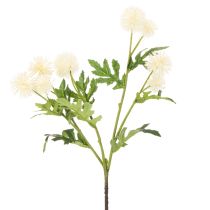 Artikel Konstgjord krysantemumblomma, krämvitt knippe, dekorativ gren, stor 56 cm, 4 stycken