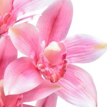 Artikel Cymbidium orkidé konstgjord 5 blommor rosa 65cm