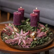 DIY box adventskrans röd modern torr krans advent Ø34cm