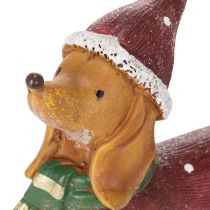 Artikel Dekorativ taxfigur med presentförpackning och hatt, 18 cm
