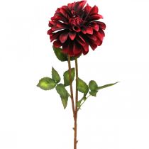 Konstgjord blomma dahlia röd sidenblomma höst 78cm Ø3 / 15cm