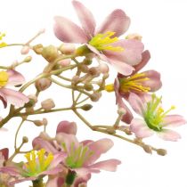 Artikel Dekorativ gren med blommor konstgjord rosa Daphne gren 110cm 3st