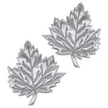 Artikel Dekorativa sidenblad 5cm silver 60 st