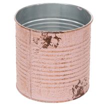 Artikel Dekorativ plåt, antik ros, metallplåt för plantering, Ø11cm H10,5cm