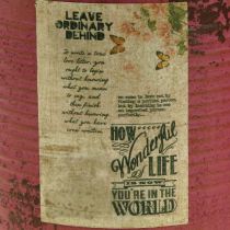 Artikel Dekorlåda lila plåtburk för plantering Ø15,5cm H15cm