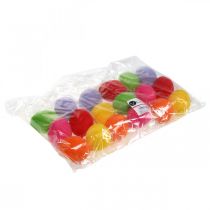 Artikel Dekorativa ägg flockade färgglada 4cm 18 st