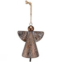 Artikel Dekorativ skyddsängel metallklocka bronsvit vintage shabby chic 21x13,5x24cm