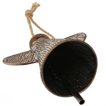 Artikel Dekorativ skyddsängel metallklocka bronsvit vintage shabby chic 21x13,5x24cm