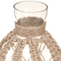Artikel Dekorativ flaska glas makrame flaska vas Ø10cm H27cm