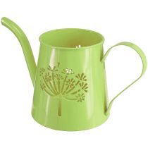 Artikel Dekorativ vattenkanna metallkanna maskros grön H12cm 2st