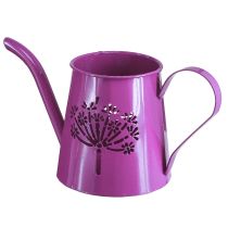 Artikel Dekorativ vattenkanna metallkanna maskros lila H12cm 2st