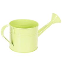 Artikel Dekorativt vattenkannaset i pastellfärgad lax, grön, gulgrön - metallkruka Ø11cm H10cm, 8 delar